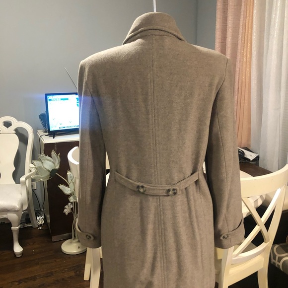 Designer Secret Garden Pea Coat, Sz 8, Gray, Cashmere Blend, Lined Double-Breast - Picture 10 of 12